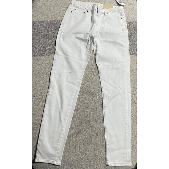 NWT Michael Kors Selma Skinny Jeans Womens Size 6 High Rise White Stretch - Picture 3 of 14
